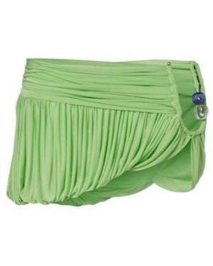 Christopher Esber Embellished Draped Jersey Miniskirt - Green