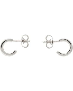 MM6 by Maison Margiela Numeric Engraved Hoop Earrings - White