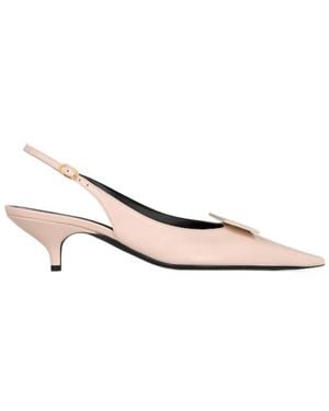 Celine Signature Slingback - White