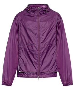 Moncler Lamo Zip-Up Hooded Jacket - Purple