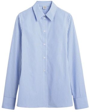 TOTEME Collared Long-Sleeved Shirt - Blue