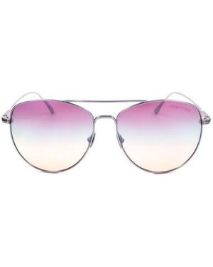 Tom Ford Logo Sunglasses - Purple