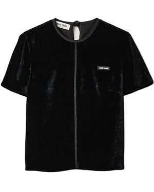 Miu Miu Velvet Top - Black