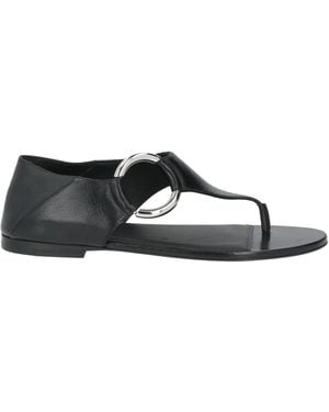Saint Laurent Minimalist Leather Sandals - Black