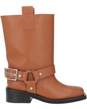 Ganni Comfort Minimalist Ankle Boots - Brown