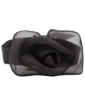 Dolce & Gabbana Satin Flower Choker - Black
