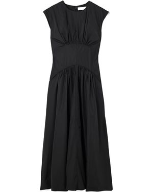 Proenza Schouler Nyssa Gathered Shell Midi Dress - Black