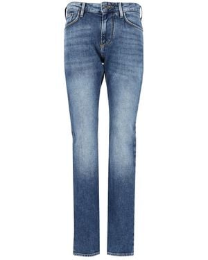 Emporio Armani J06 Faded-Effect Slim-Fit Jeans - Blue
