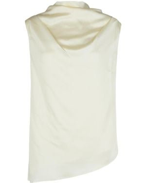 Rohe Sleeveless Draped Satin Top - White