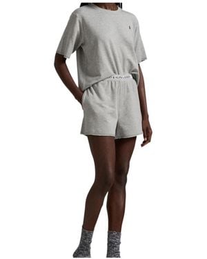 Polo Ralph Lauren Short Sleeve Pyjama Set - Grey