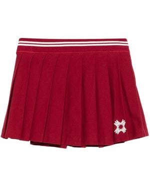 Amiri Ma Quad Pleated Skirt - Red