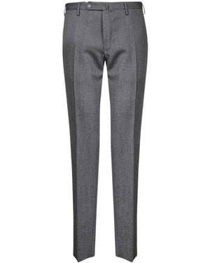 Incotex Slim Fit Zip Closure Trousers - Grey
