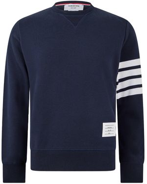 Thom Browne Neck Sweatshirt - Blue