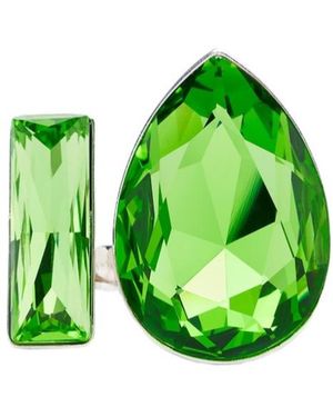 Dries Van Noten Pear-Shaped Decorative Ring - Green
