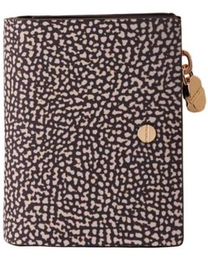 Borbonese Zip-Around Patterned Wallet - White