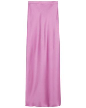 Max Mara Flowing Envers Satin Skirt - Pink