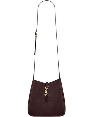 Saint Laurent Le 5 À 7 Suede Cross Body Bag - White