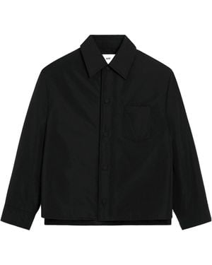 Ami Paris Ami Padded Snap-Front Jacket - Black