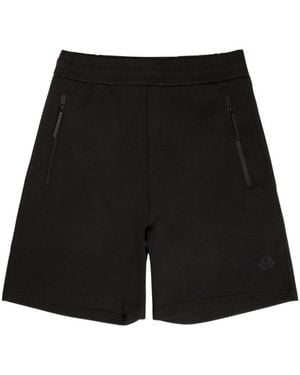 Moncler Logo-Appliquéd Cotton-Blend Shorts - Black