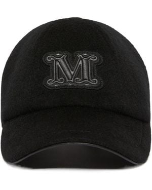 Max Mara Logo Embroidered Baseball Cap - Black