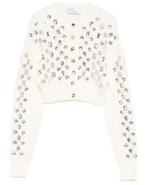 GIUSEPPE DI MORABITO Embellished Button Cardigan - White