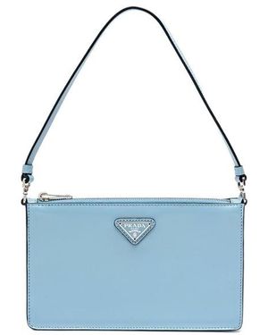 Prada Logo Shoulder Bag - Blue