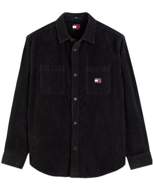 Tommy Hilfiger Relaxed Fit Patch Pocket Corduroy Shirt - Black