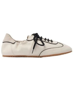 SCAROSSO Riley Lace-Up Trainers - White