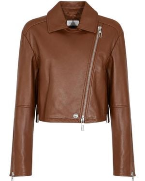 Sportmax Fringed Cropped Jacket - Brown