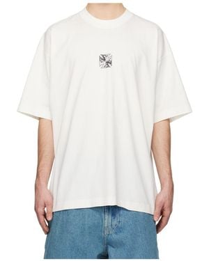 Vetements Biker Cross Logo Crew Neck T-Shirt - White