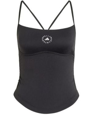 adidas By Stella McCartney Studio Spaghetti Crop Top - Black