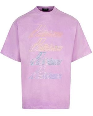we11done Logo-Print T-Shirt - Pink