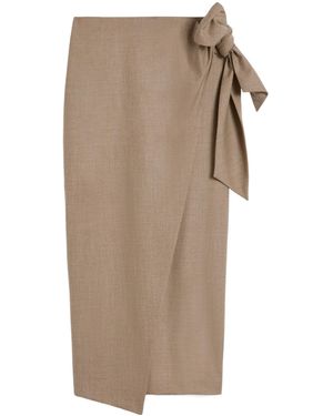 Max Mara Long, Stretch-Cashmere Skirt - Natural
