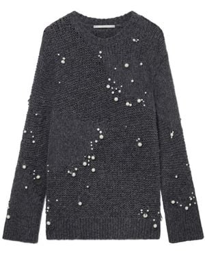 Stella McCartney Embellished Crewneck Long-Sleeved Jumper - Black