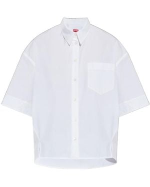 KENZO Oversized Poplin Shirt - White