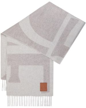 Loewe Fringed Scarf - White