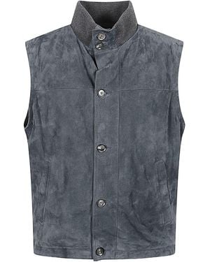 Brioni Stand-Up Collar Vest - Grey