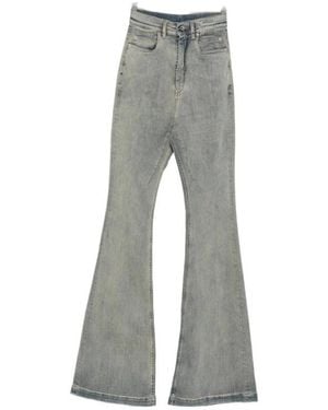 Rick Owens High-Waisted Flared Jeans - Gray