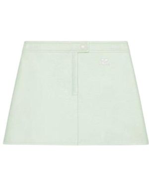 Courreges Courrèges Reedition Vinyl Mini Skirt - Green