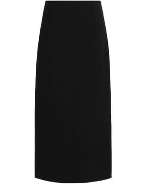 Sportmax Slim-Fit Stretch Wool Skirt - Black