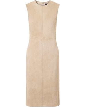 Stouls Eva Paneled Suede Midi Dress - Natural
