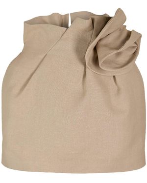 Magda Butrym Simple Mini Skirt - Natural