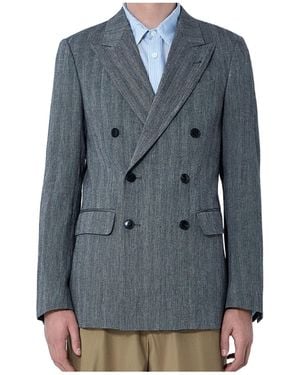 Dries Van Noten Barry Oversized Double-Breasted Blazer - Blue