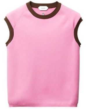 Versace Cotton Knit Top - Pink