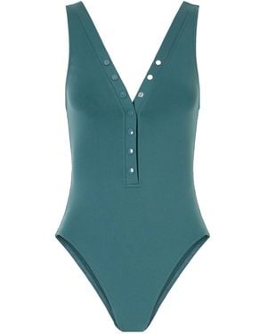 Eres Minimal Button Swimsuit - Green
