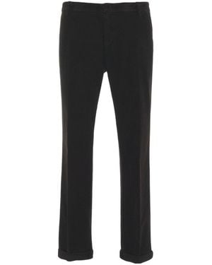 Dondup Regular Fit Velvet Pants - Black