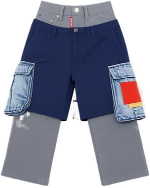 DSquared² Layered Cargo Pants - Blue