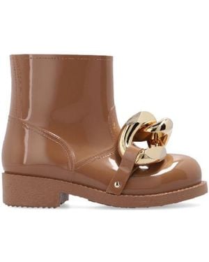 JW Anderson Jw Anderson Chain-Embellished Pull-On Ankle Boots - Brown