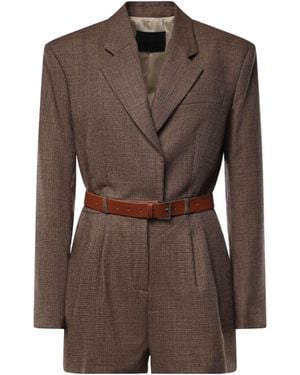 Dondup Pleated Belted Jumpsuit - Brown