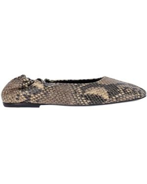 Dries Van Noten Embossed Ballerina Flats - Grey